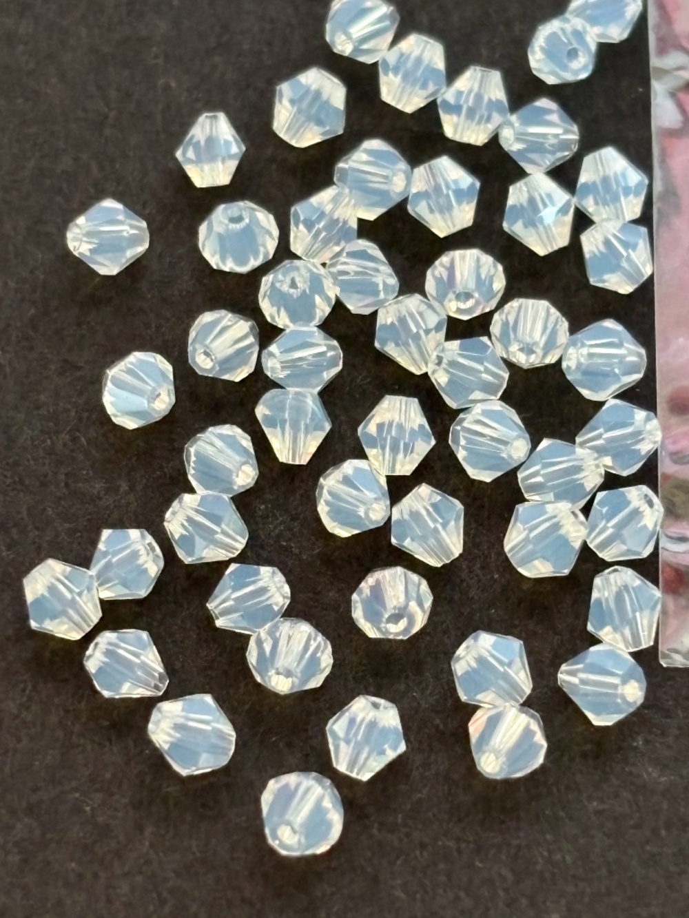 As Low As $2 White Opal Quality Chinese Crystal Bicone Beads 3mm (50)